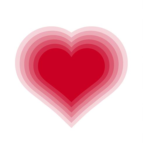 Coração vermelho da mistura com fundo transparente. Ilustração vetorial vetor