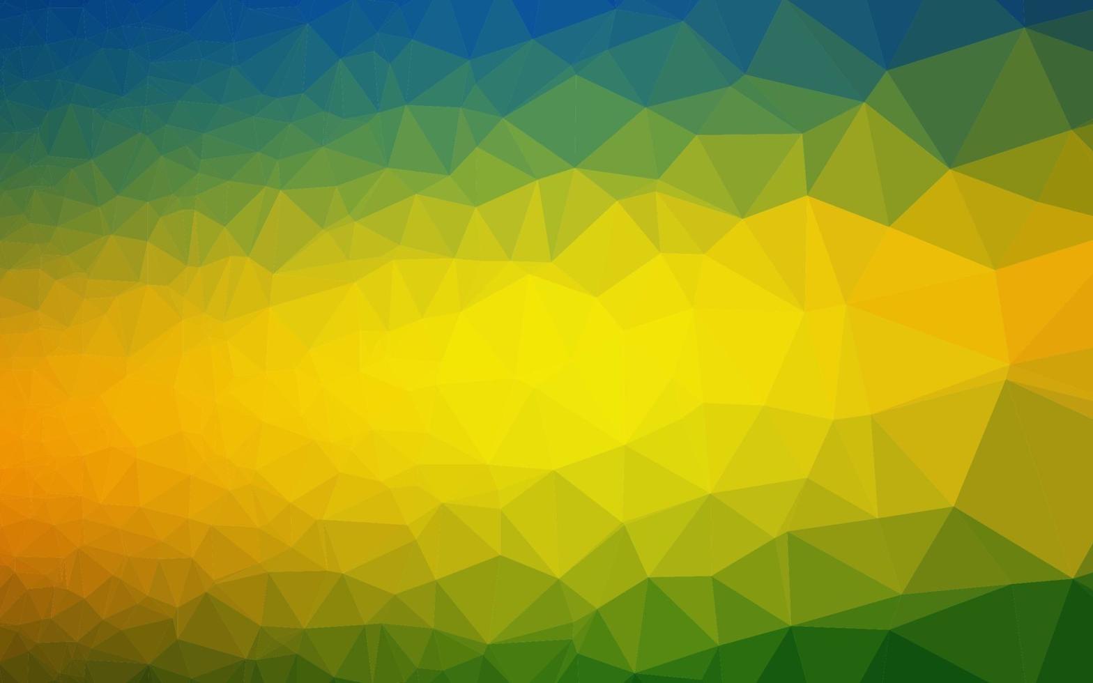 modelo de triângulo embaçado vetor de azul escuro e amarelo.