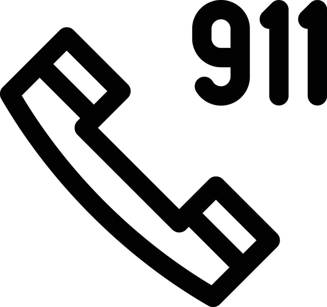 ligar 911 vetor ícone