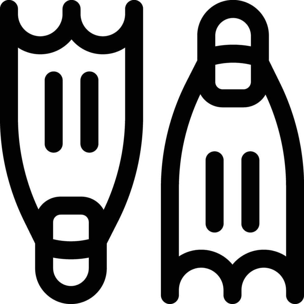 ícone de vetor de barbatanas