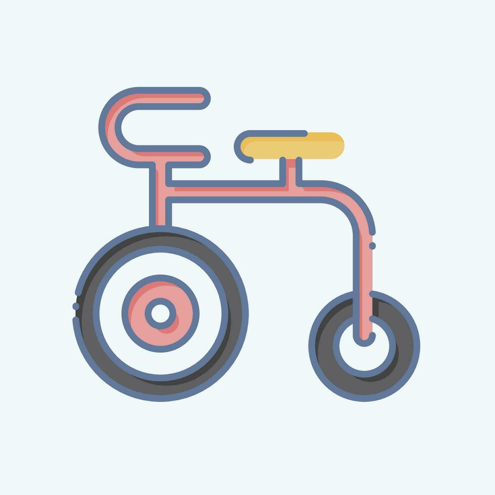 ícone acrobático bicicleta. relacionado para França símbolo. rabisco estilo. simples Projeto editável. simples ilustração vetor