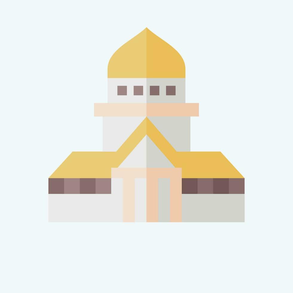 ícone museu. relacionado para França símbolo. plano estilo. simples Projeto editável. simples ilustração vetor