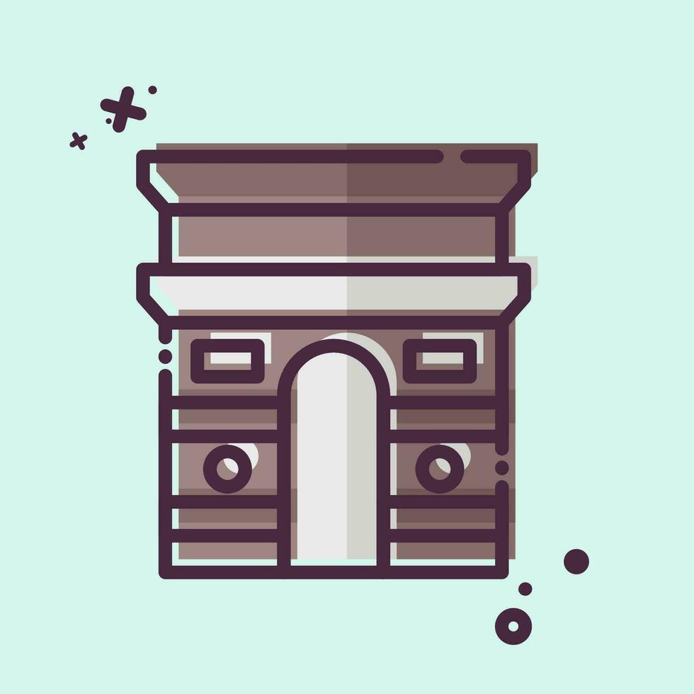 ícone arco de triomphe. relacionado para França símbolo. mbe estilo. simples Projeto editável. simples ilustração vetor