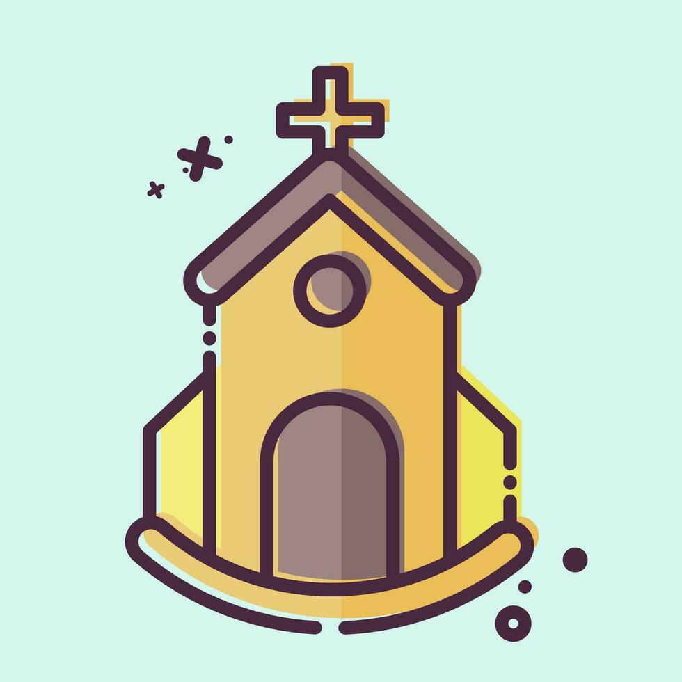 ícone igreja. relacionado para ícone construção símbolo. mbe estilo. simples Projeto editável. simples ilustração vetor