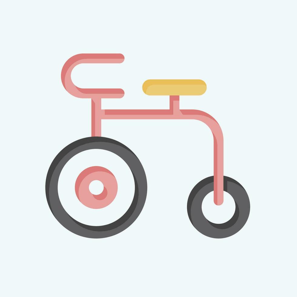 ícone acrobático bicicleta. relacionado para França símbolo. plano estilo. simples Projeto editável. simples ilustração vetor