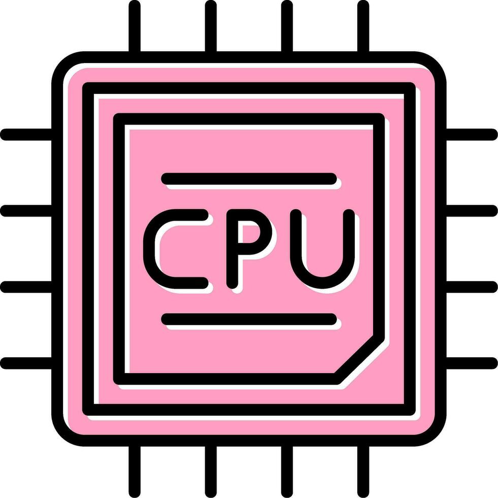 ícone de vetor de CPU