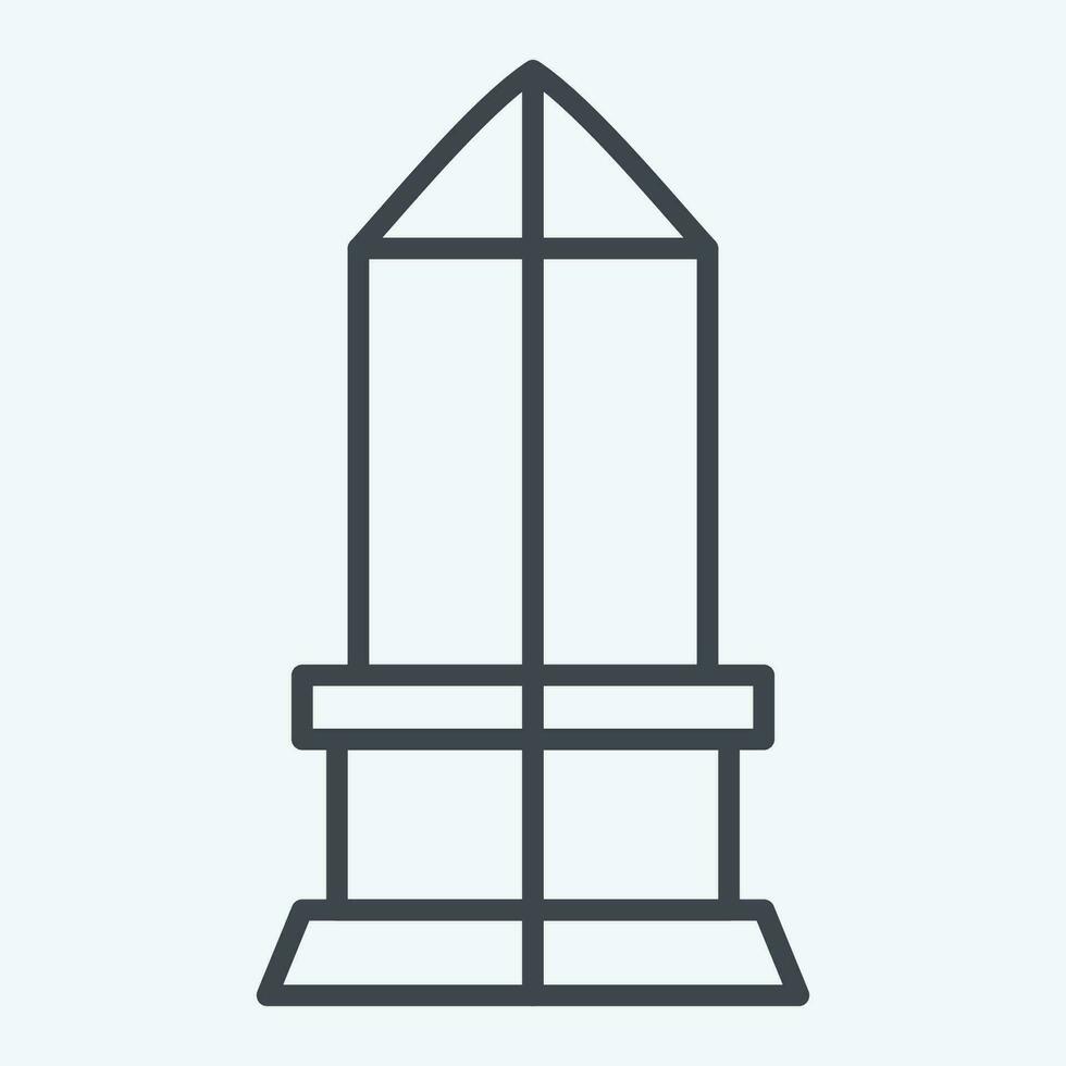 ícone Lugar, colocar de la Concorde. relacionado para França símbolo. linha estilo. simples Projeto editável. simples ilustração vetor
