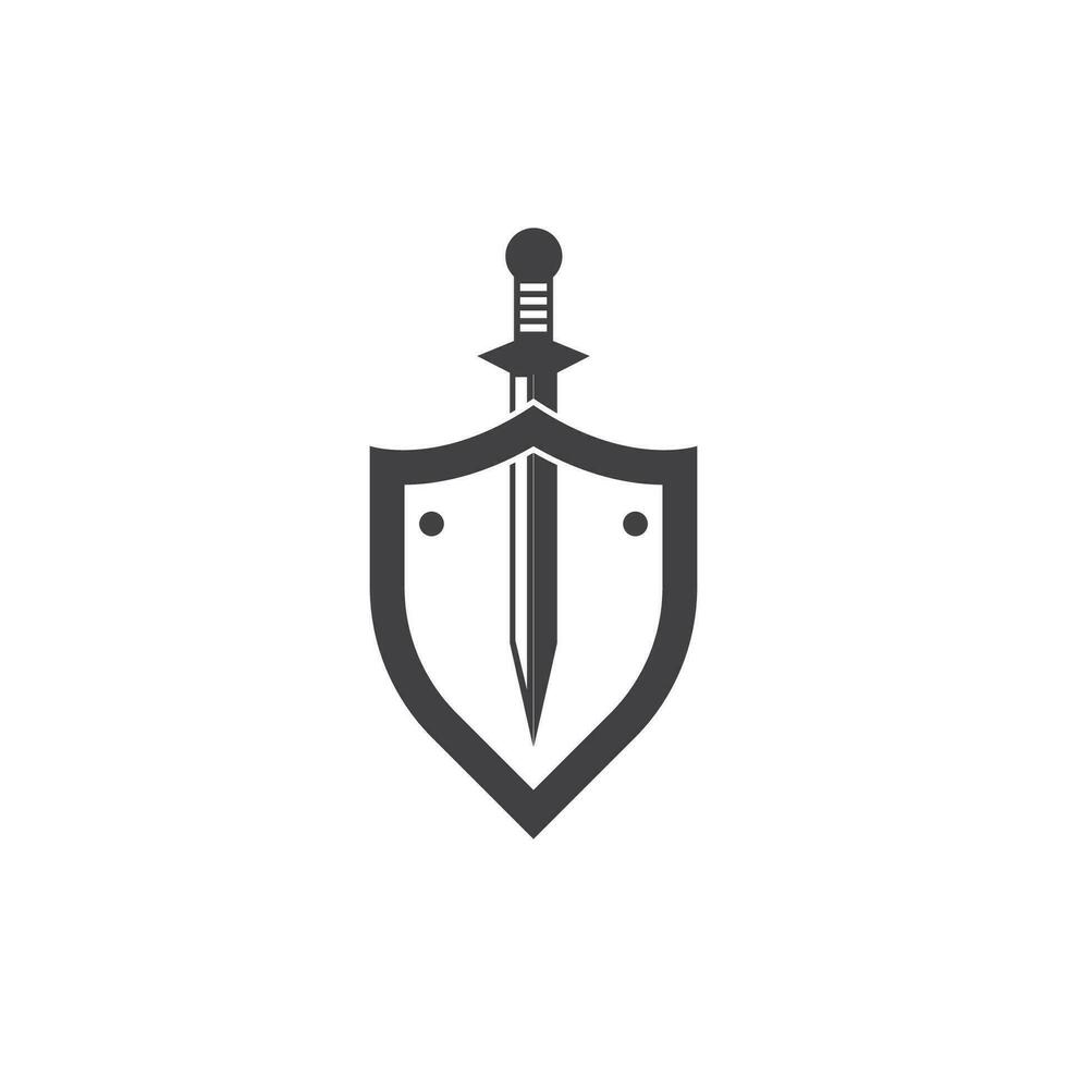 escudo guerras com espada logotipo Projeto vetor ilustração