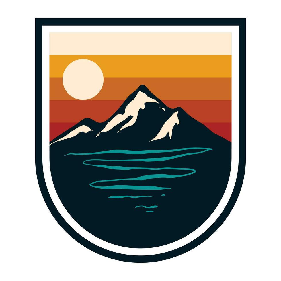 montanha logotipo, aventura logotipo. vetor ilustração para camiseta e de outros