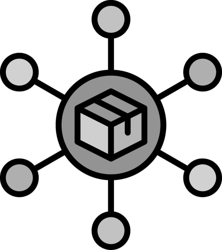 ícone de vetor de centro de distribuição