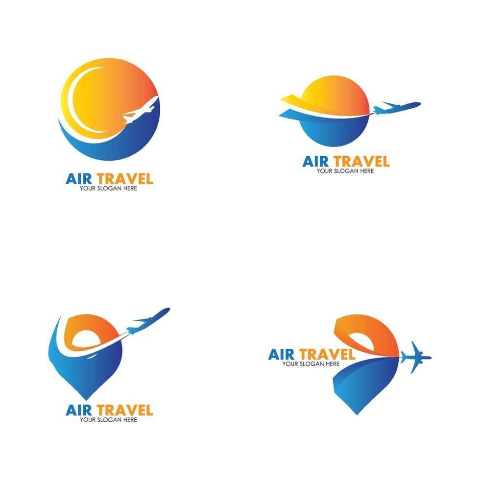 vetor de logotipo de viagem aérea ícone de design modelo-vetor