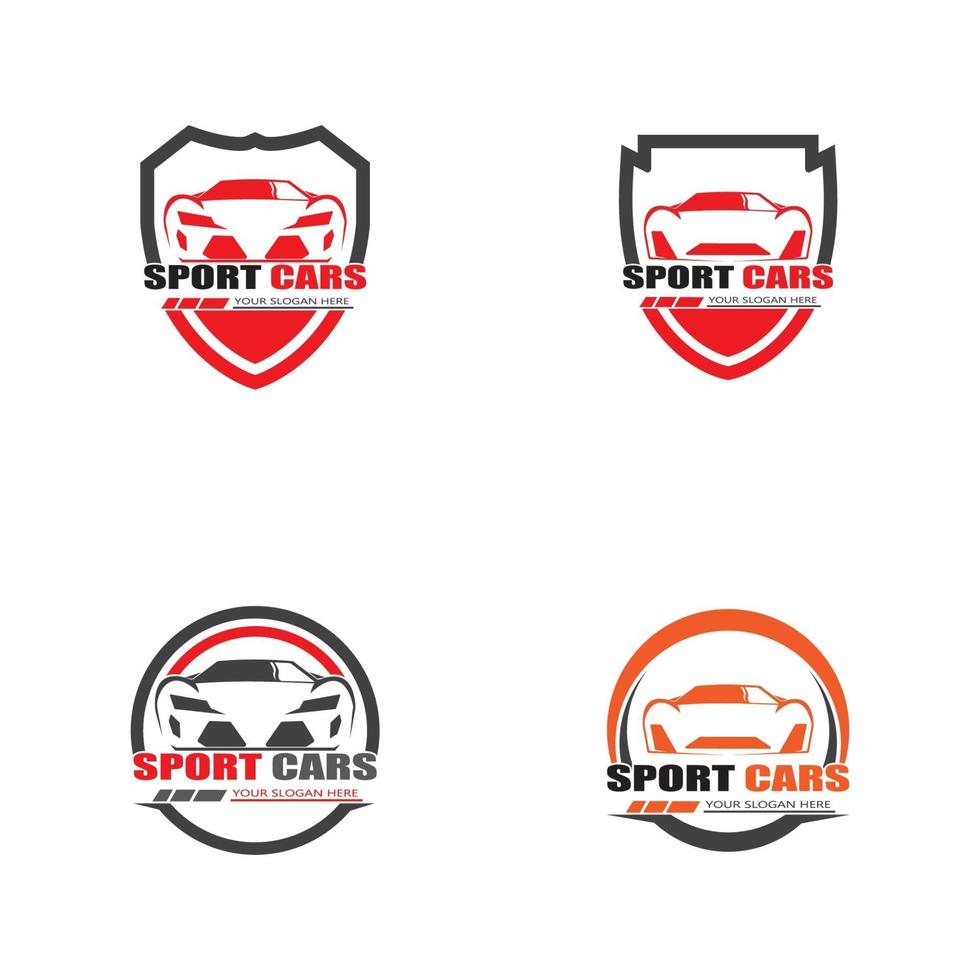 vetor de design de modelo de logotipo de carro esporte - vetor