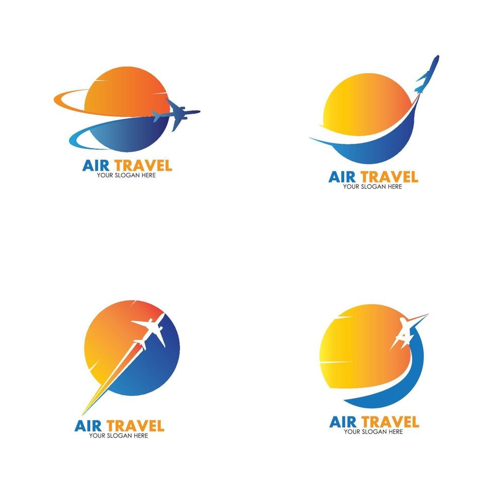 vetor de logotipo de viagem aérea ícone de design modelo-vetor