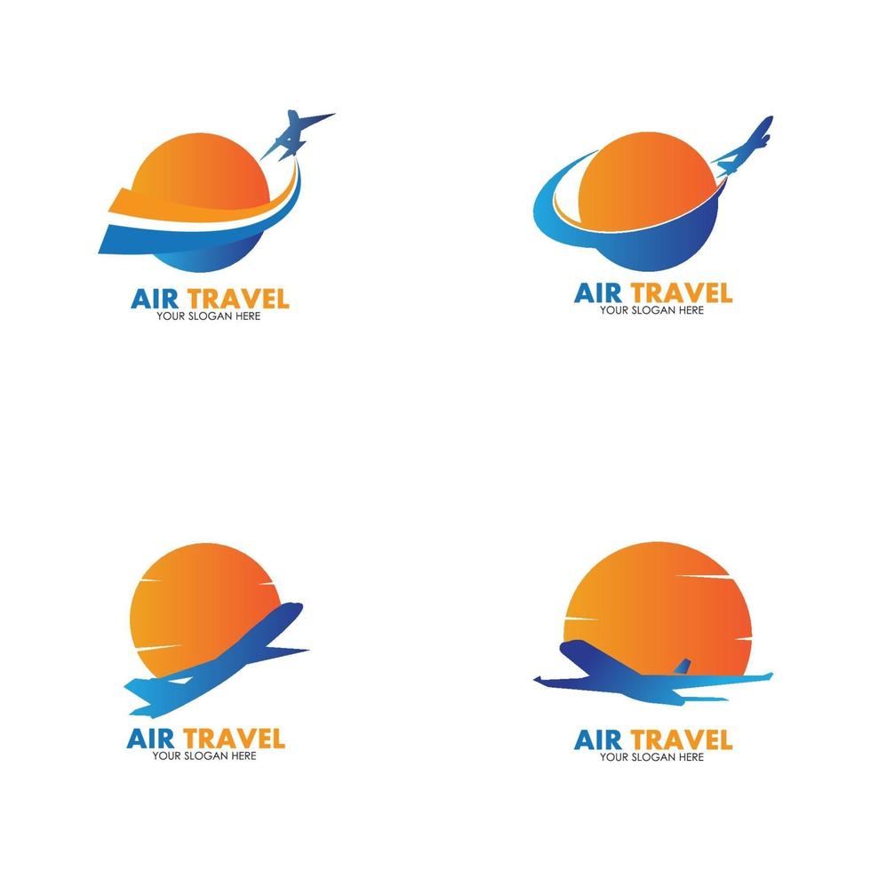 vetor de logotipo de viagem aérea ícone de design modelo-vetor