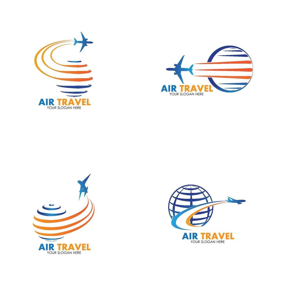 vetor de logotipo de viagem aérea ícone de design modelo-vetor