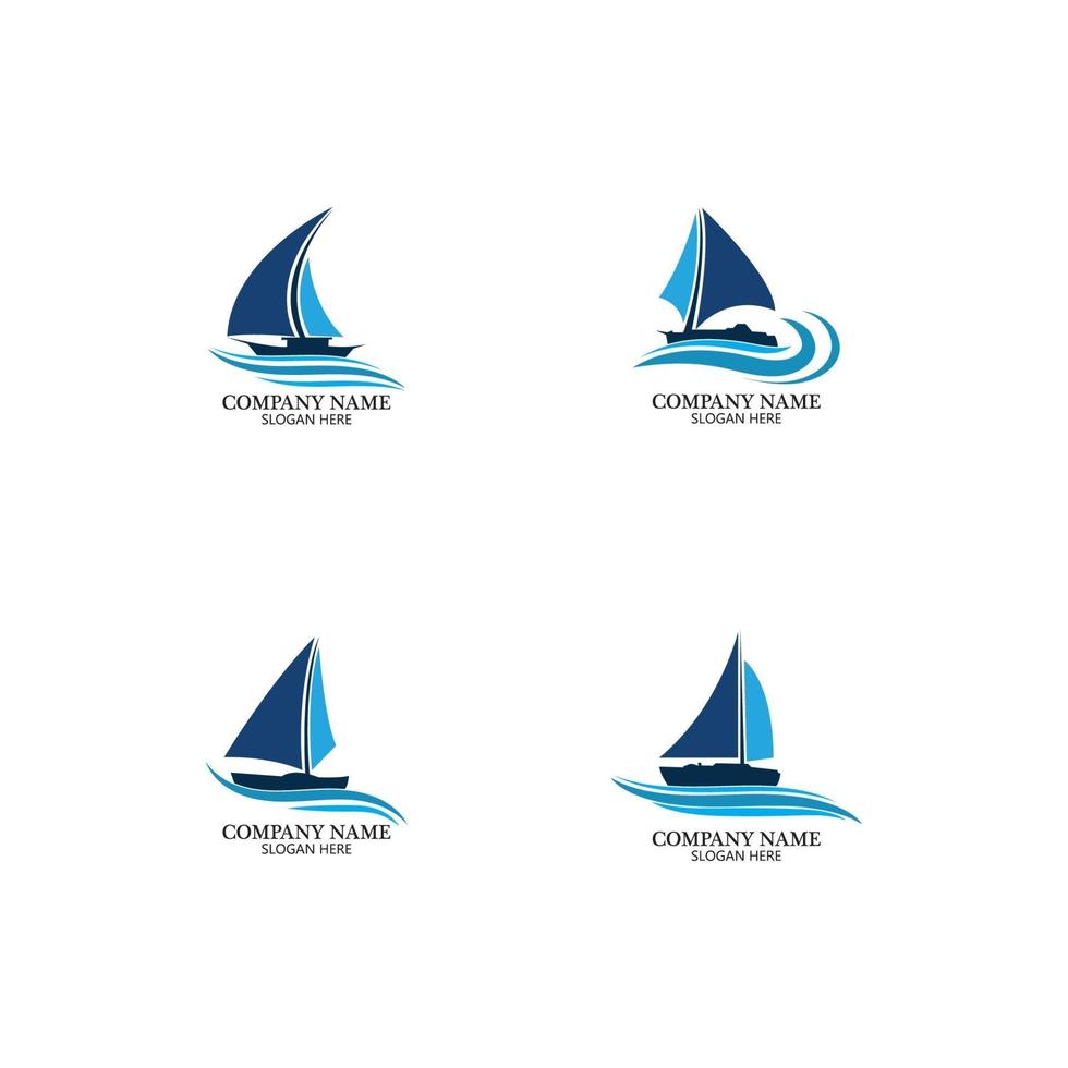 modelo de logotipo de barco, design de ícone de navio, vetor de elemento de ilustração