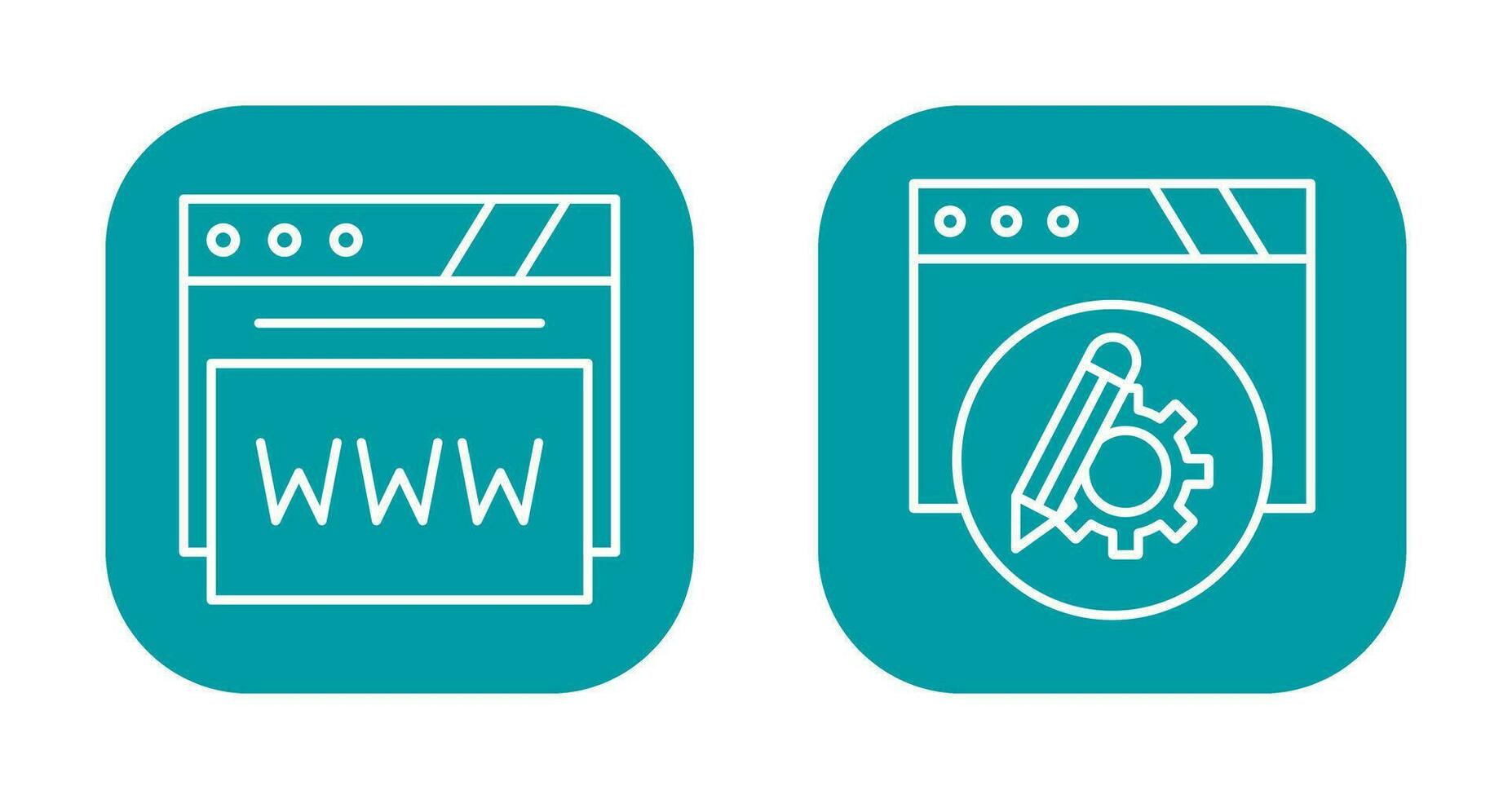 configuração e rede navegador ícone vetor
