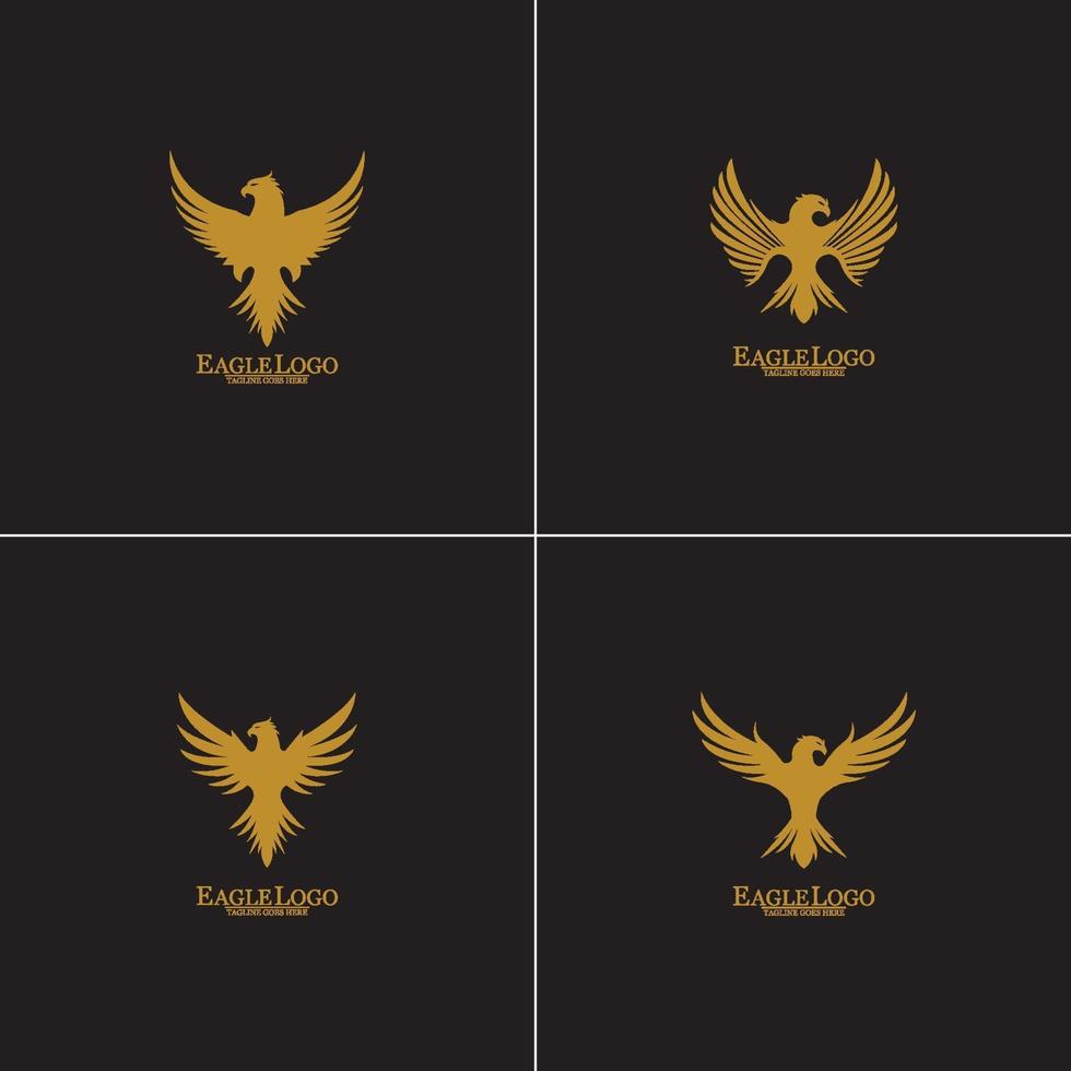 águia dourada com fundo preto, vetorial, ilustração vetor