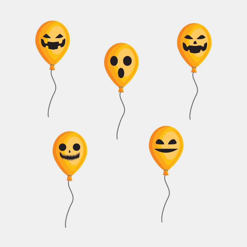 balão de vetor especial halloween com cara assustadora. 3257034