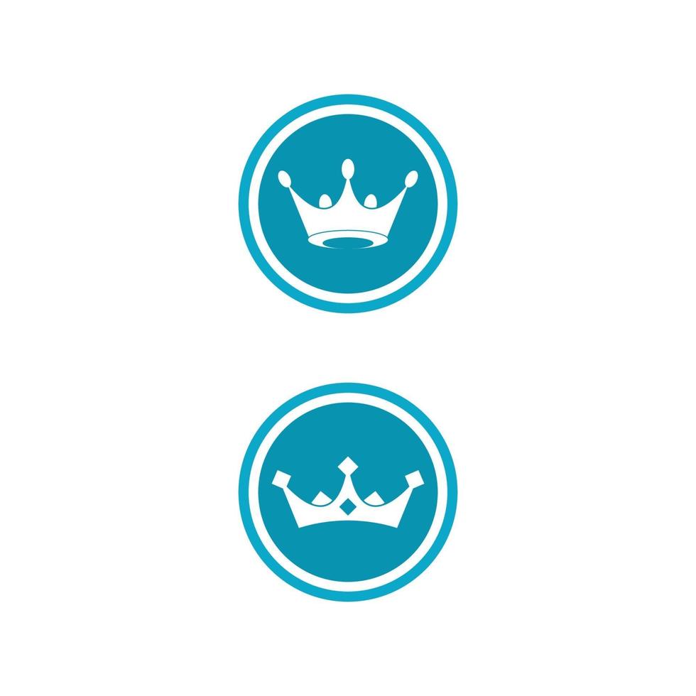 modelo de logotipo da coroa ilustração vetorial ícone design vetor