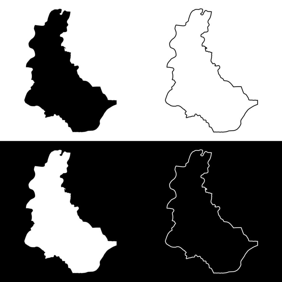 volta região mapa, administrativo divisão do Gana. vetor ilustração.