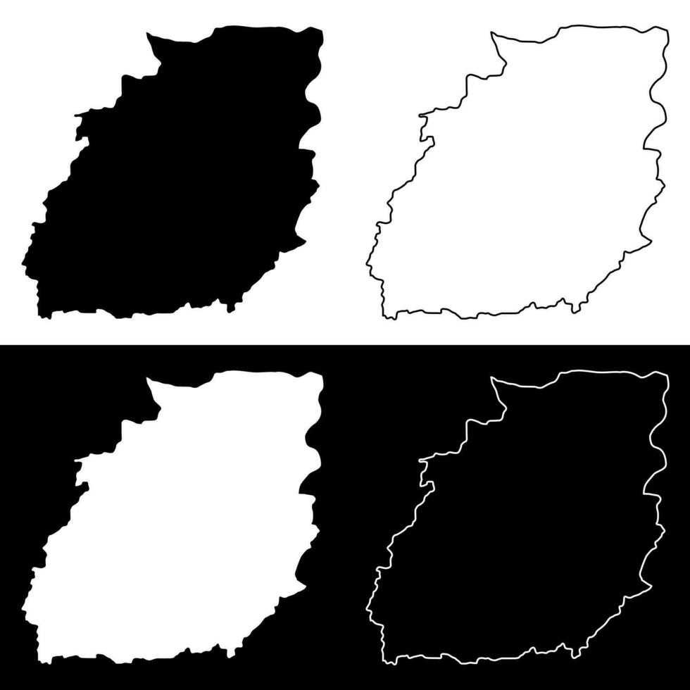 Oriental região mapa, administrativo divisão do Gana. vetor ilustração.