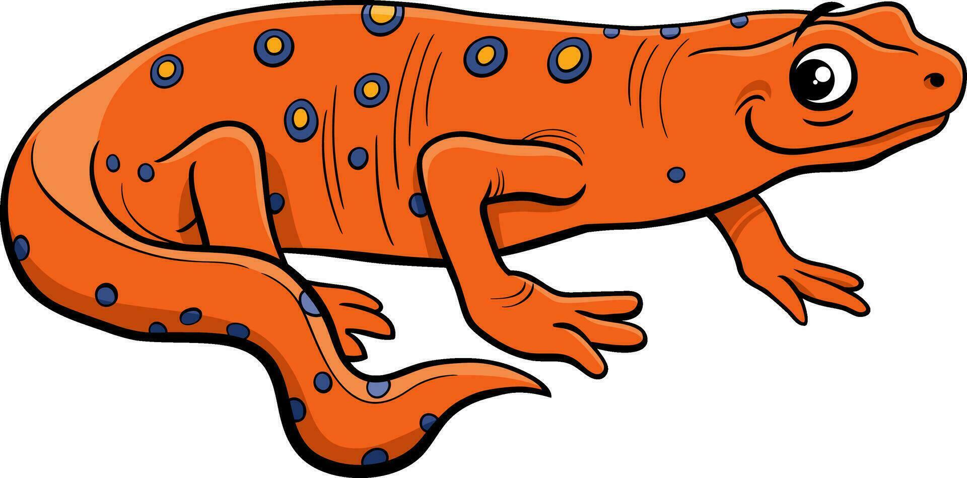 tritão salamandra animal personagem desenho animado ilustração vetor