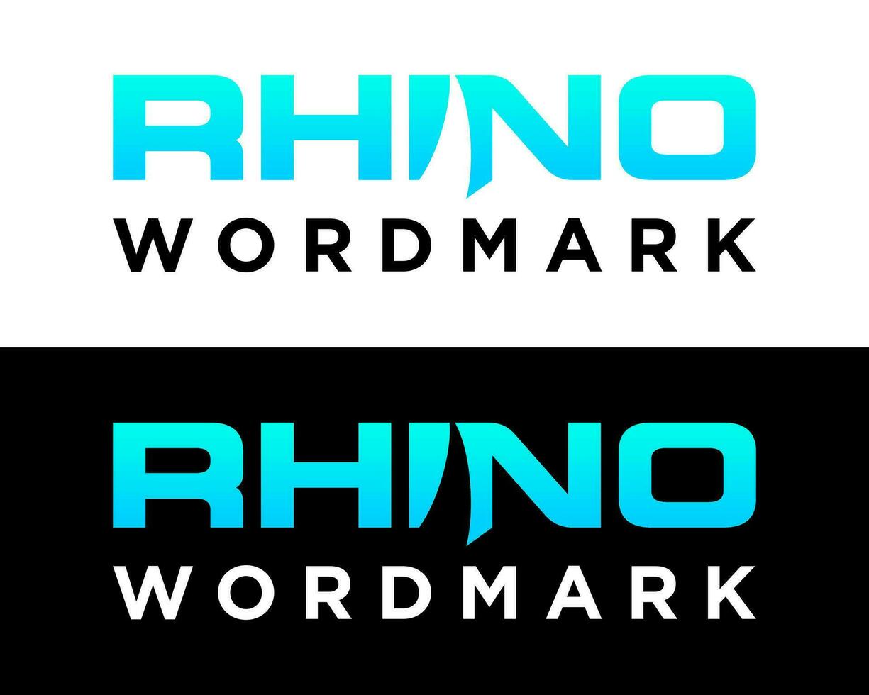 carta dentro marca nominativa rinoceronte chifre logotipo Projeto. vetor