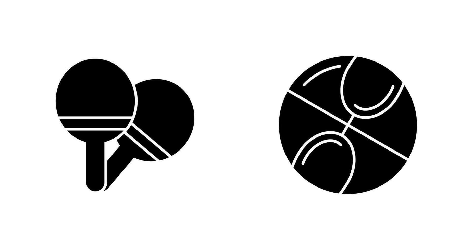 ping pong e basquetebol ícone vetor