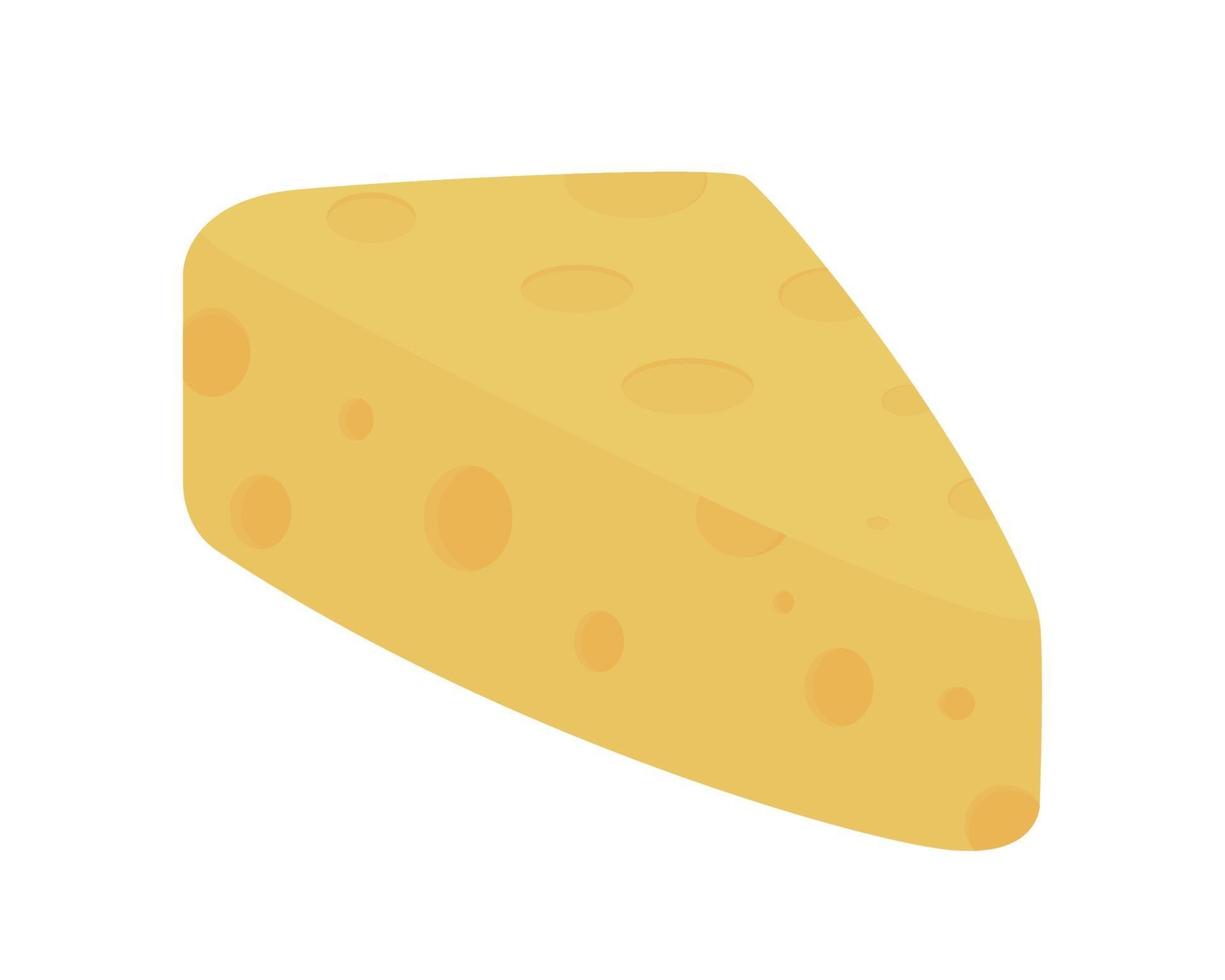 objeto de vetor de cor semi-plana de queijo