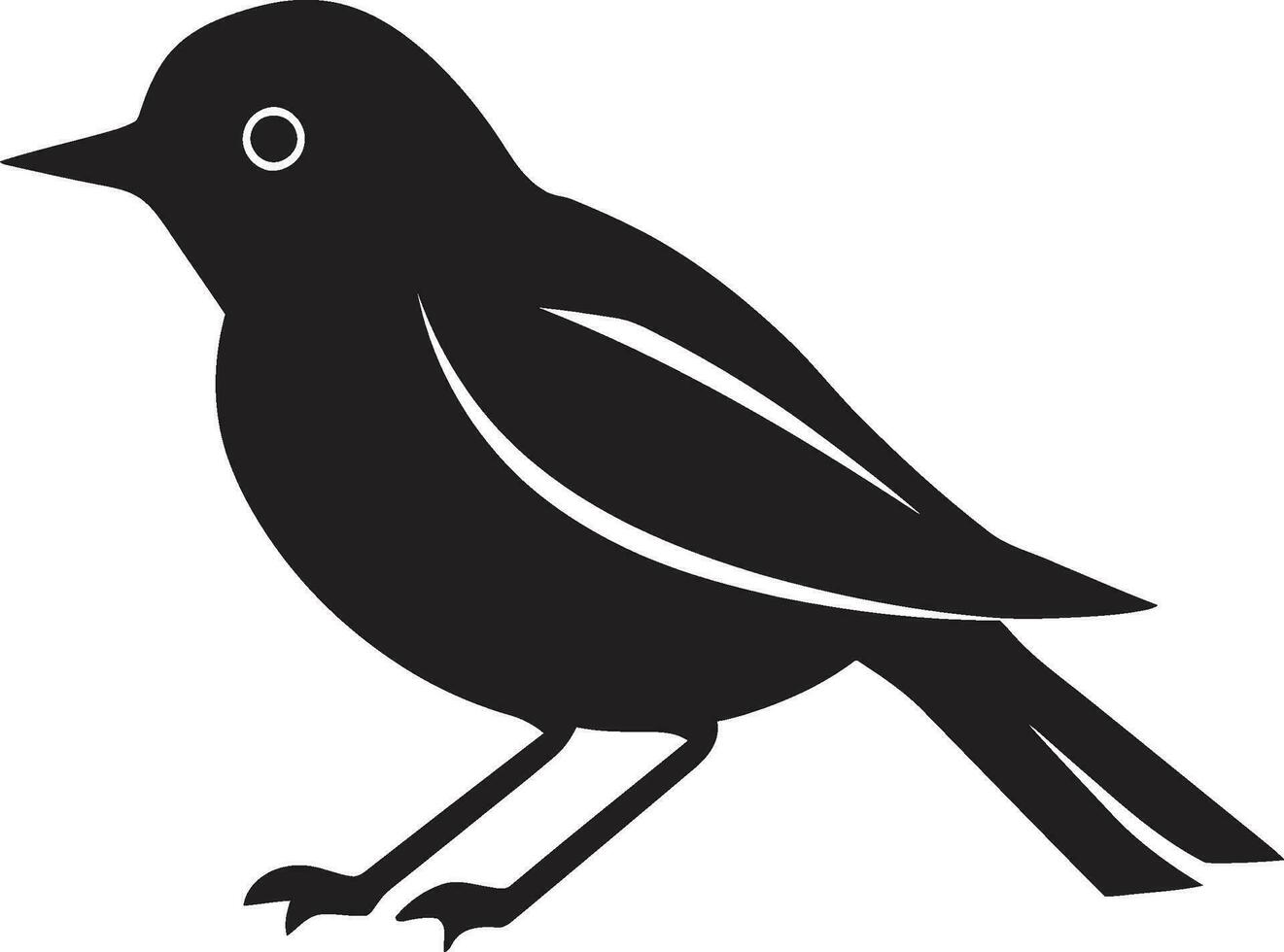 majestoso cisne emblema estilizado Raven crista vetor