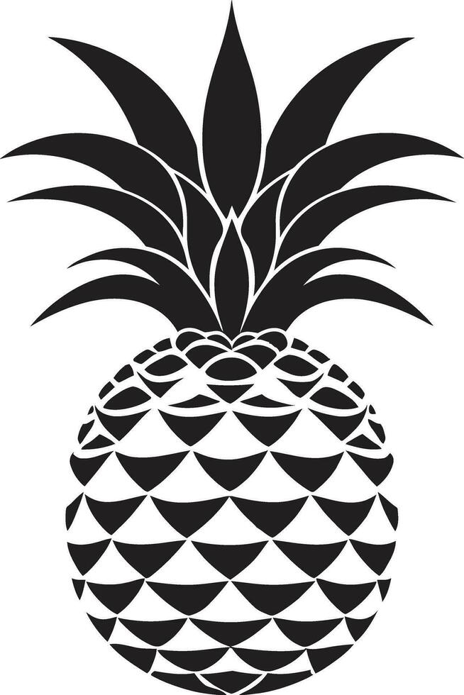 moderno noir abacaxi geométrico abacaxi emblema vetor