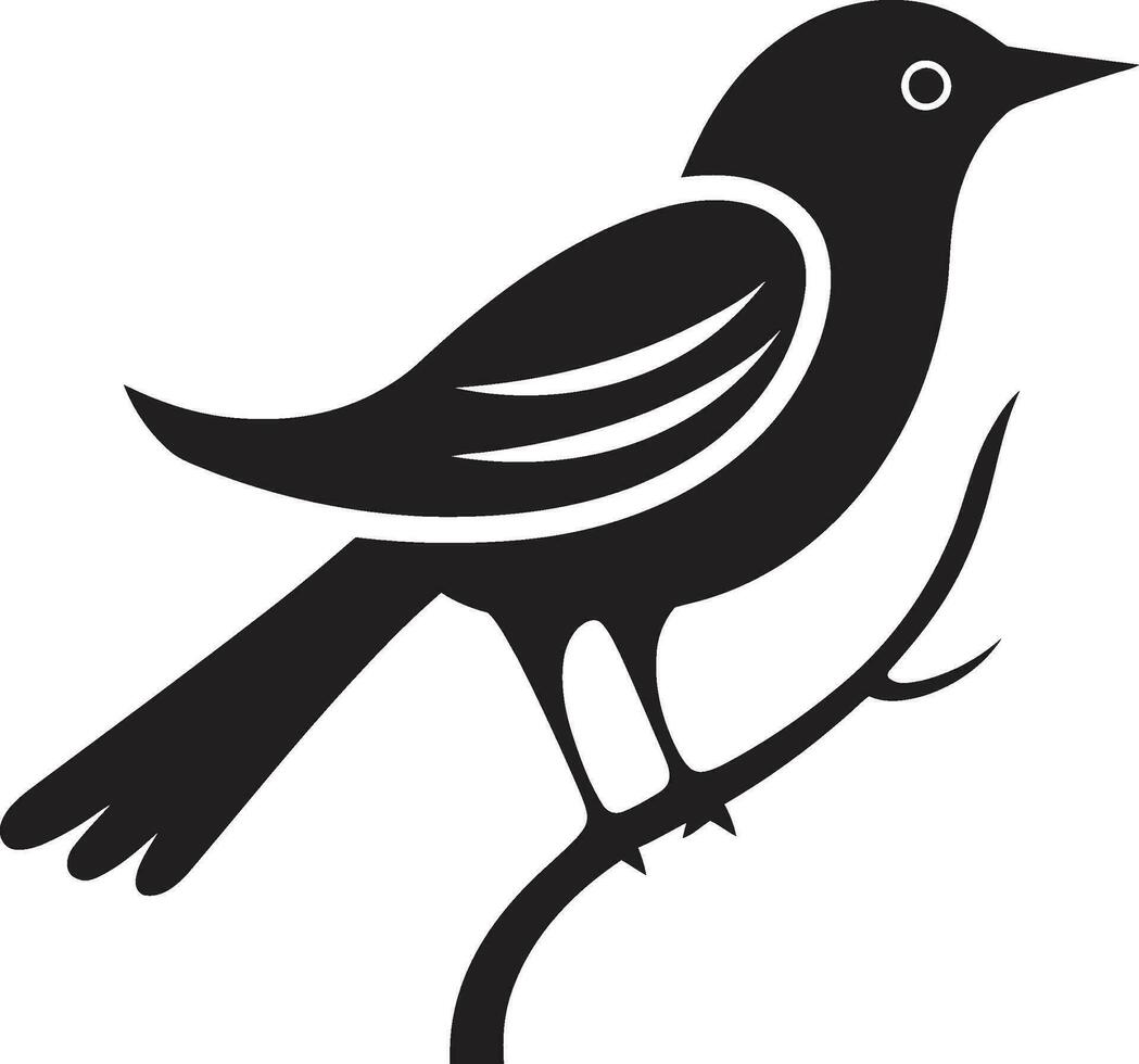 elegante aviária logotipo conceito emplumado amigo símbolo vetor