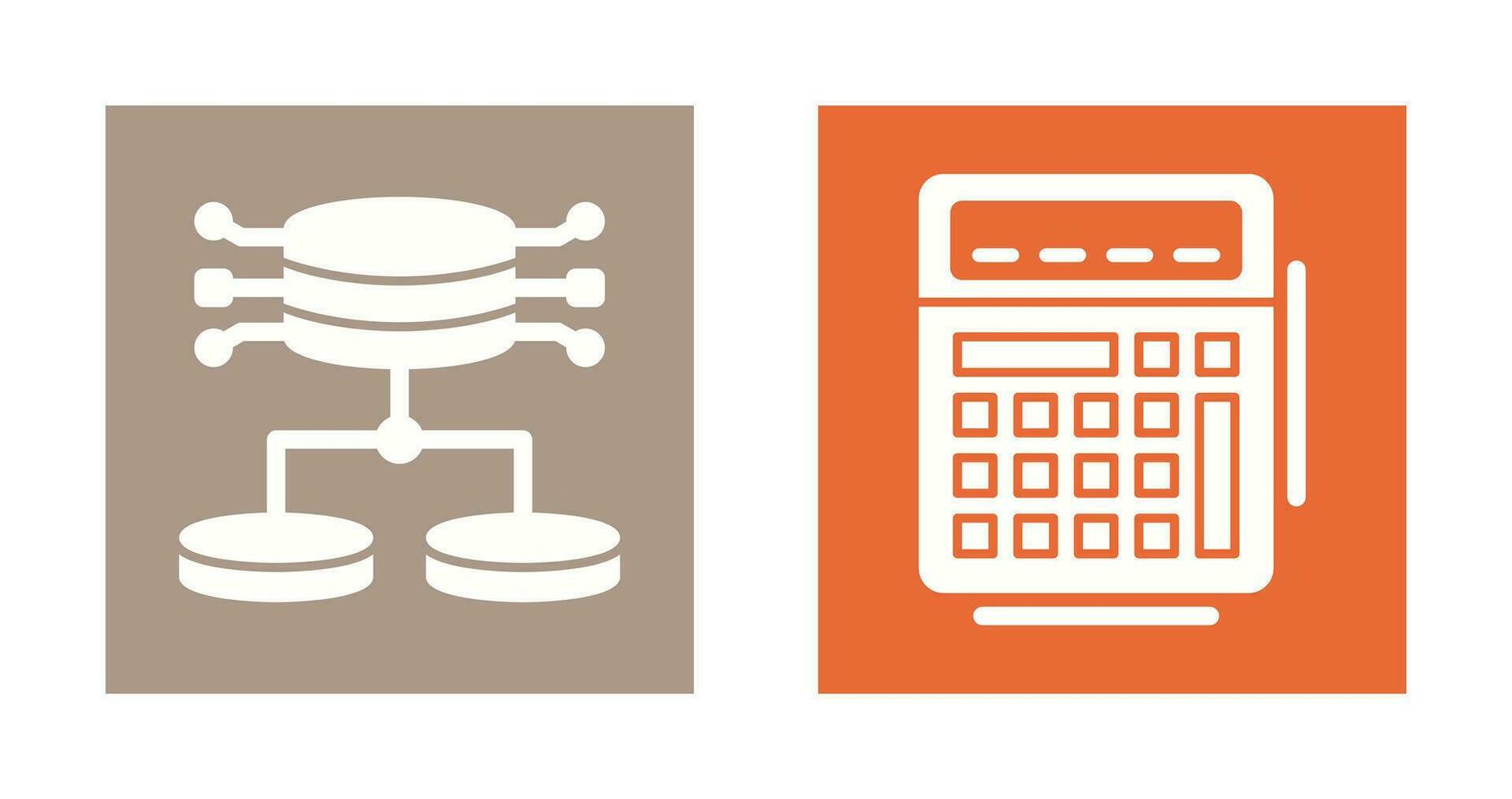 estruturada dados e calculadora ícone vetor