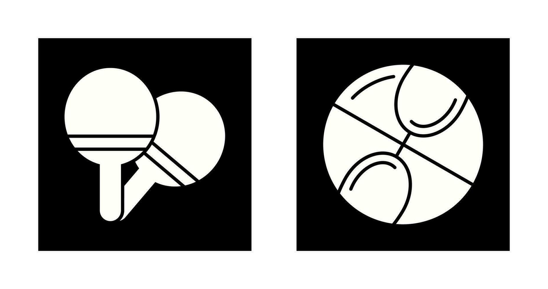 ping pong e basquetebol ícone vetor