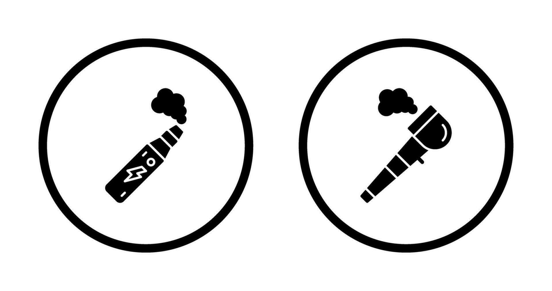 eletrônico cigarro e tubo do Paz ícone vetor