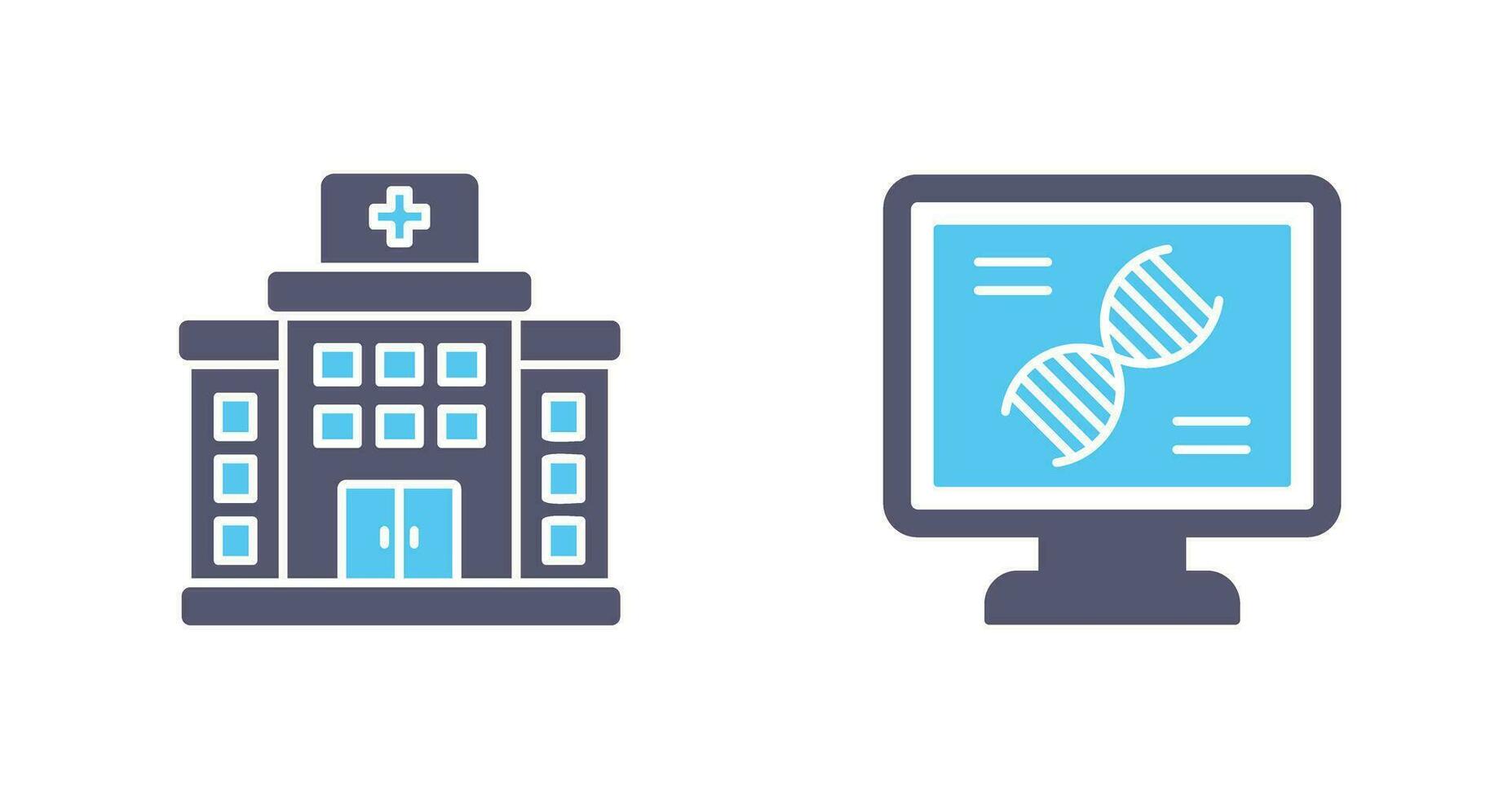 dna e hospital ícone vetor