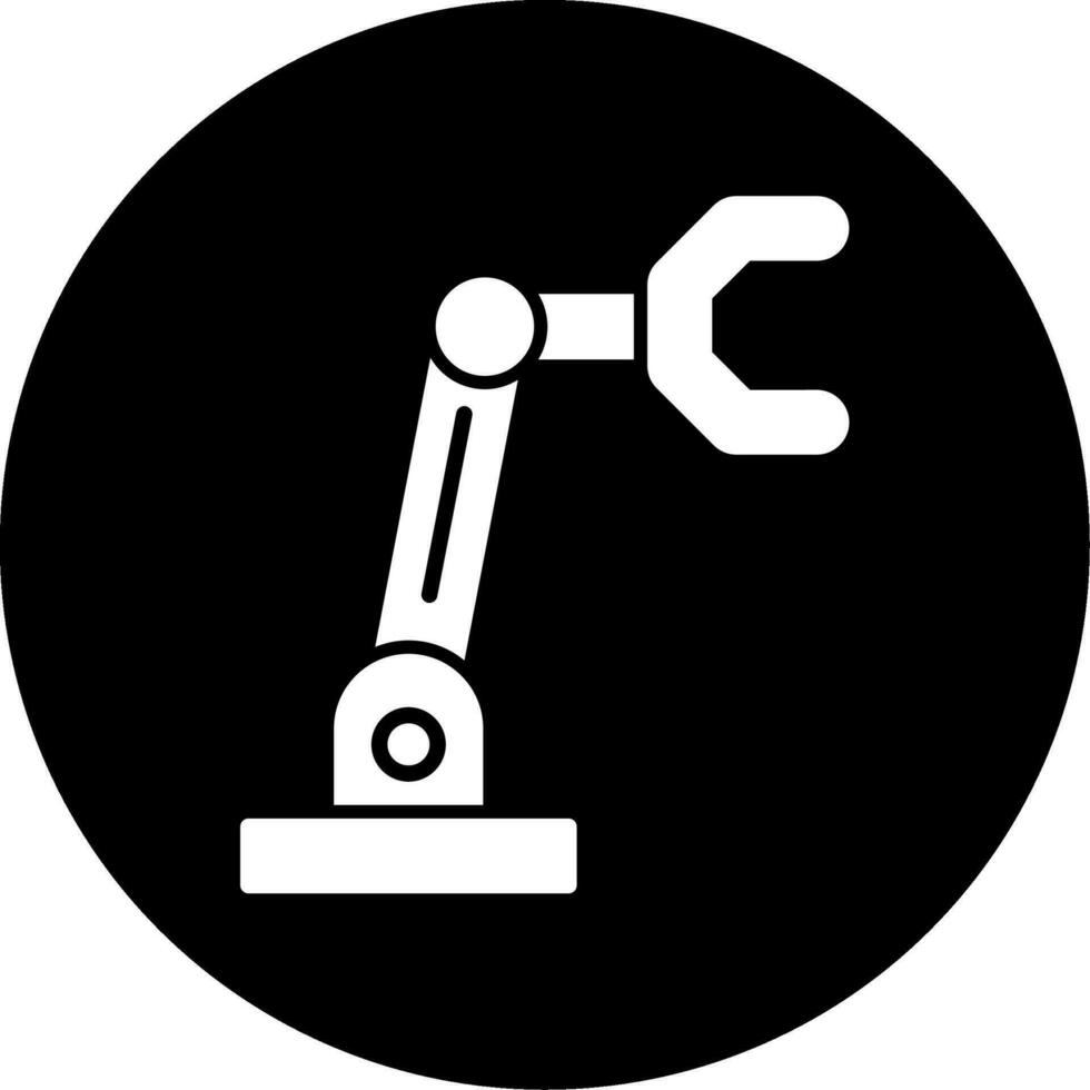 ícone de vetor de braço robótico