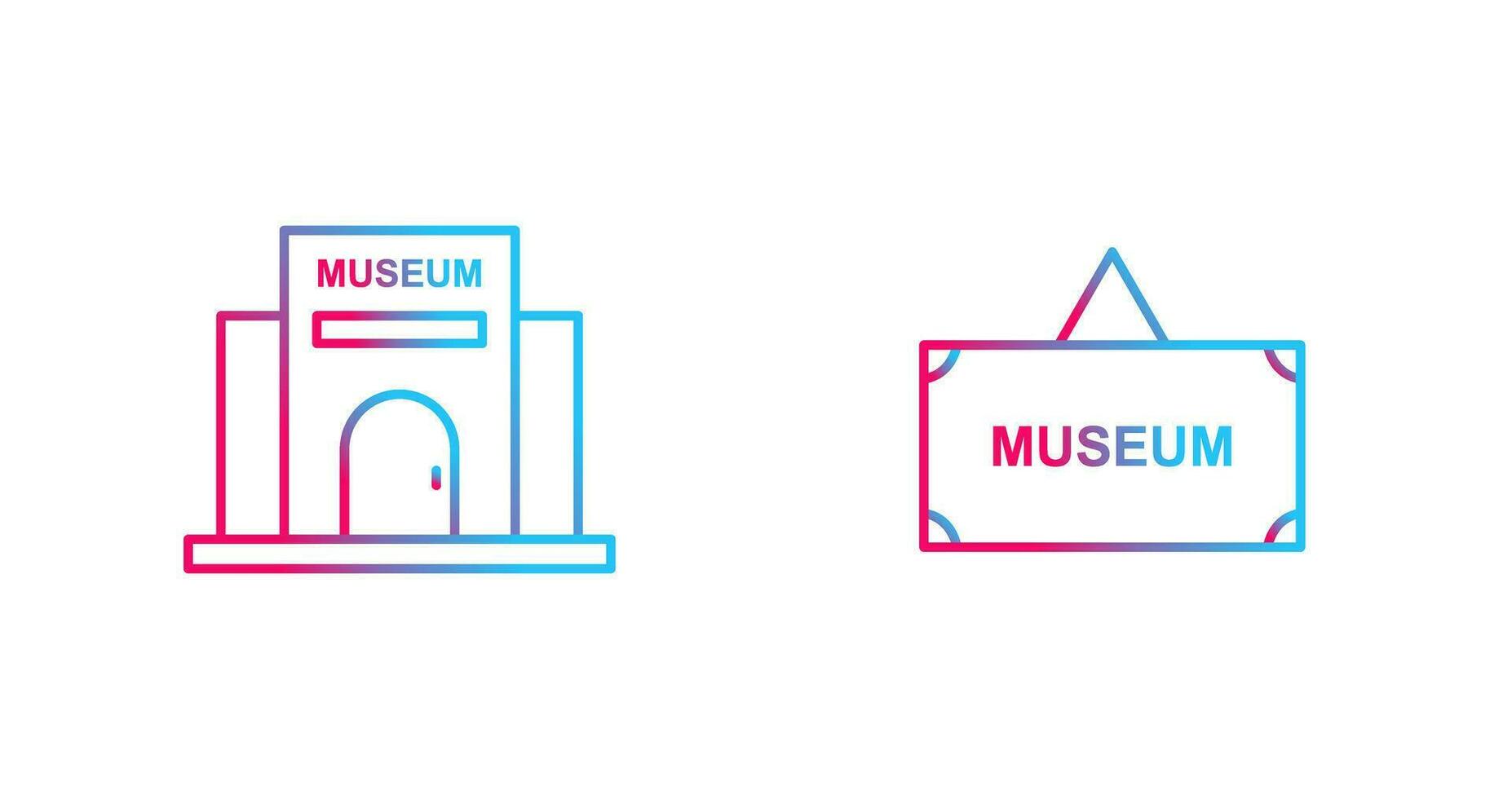 museu construção e museu ícone vetor