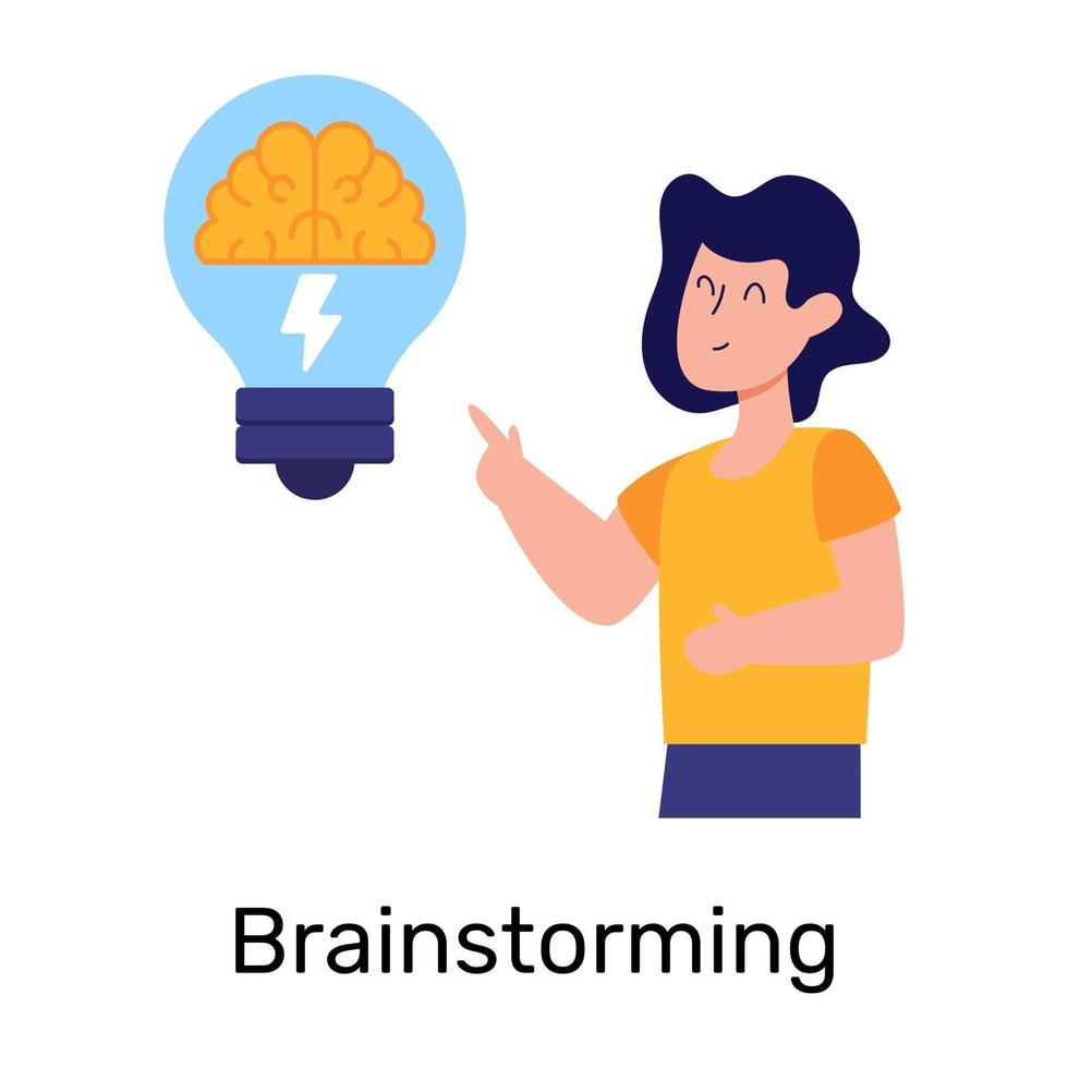 brainstorming e invenção vetor