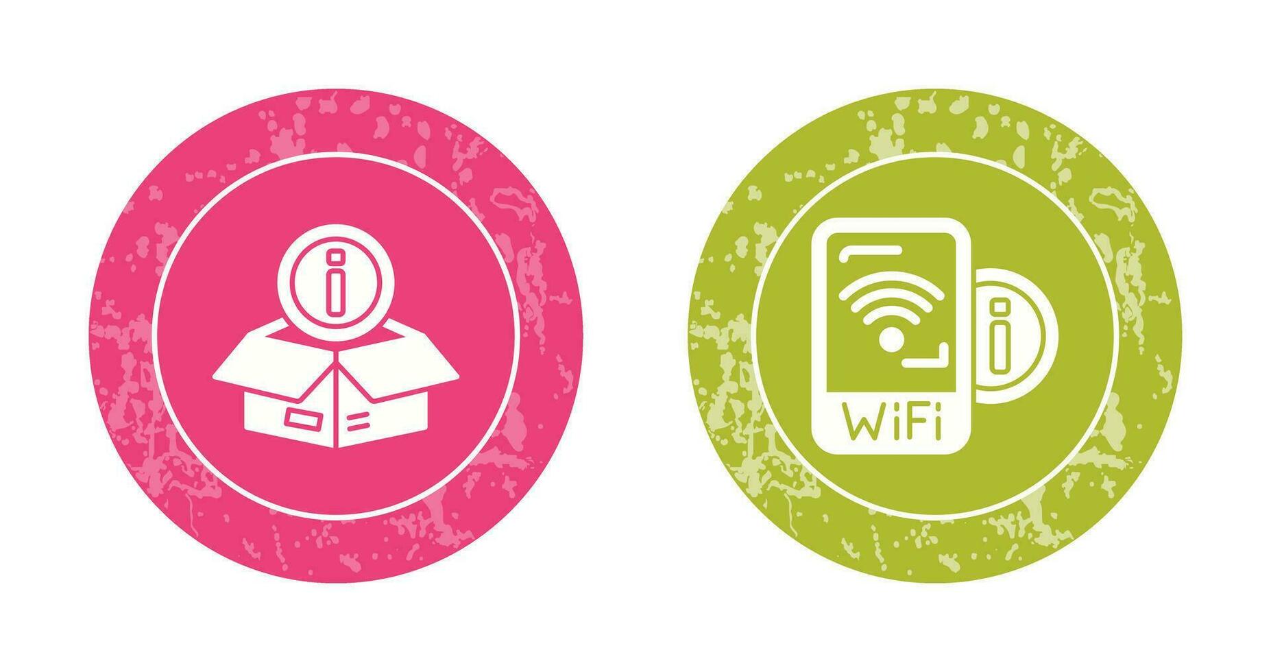 Wi-fi sinal e caixa ícone vetor