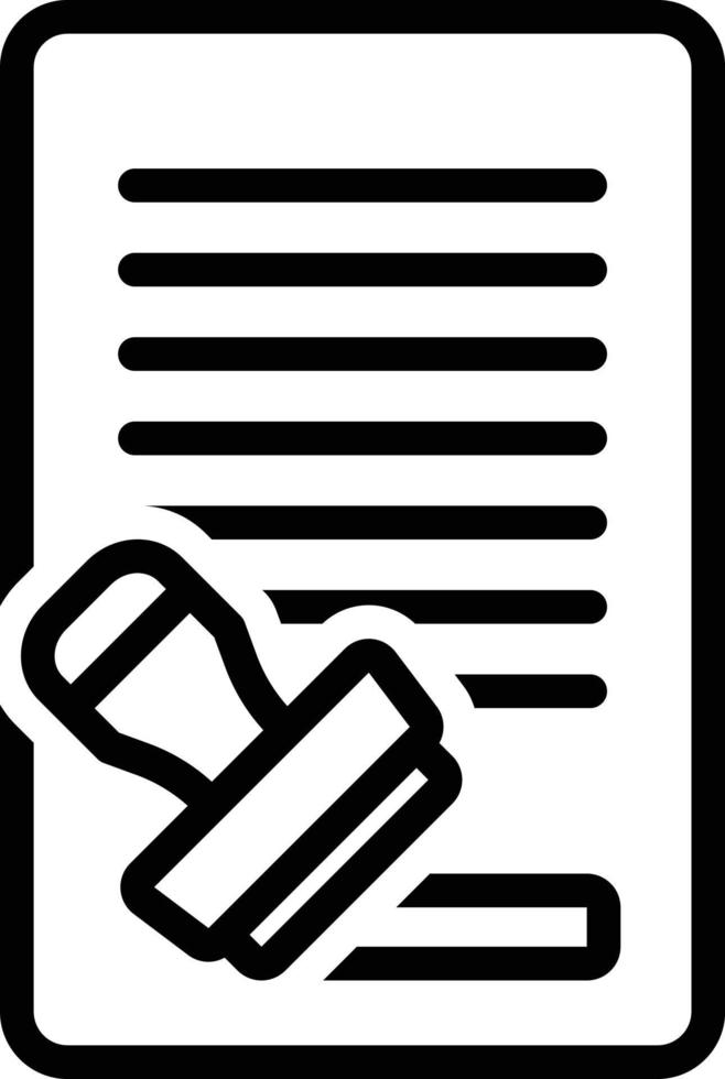 ícone de linha para aprovado vetor