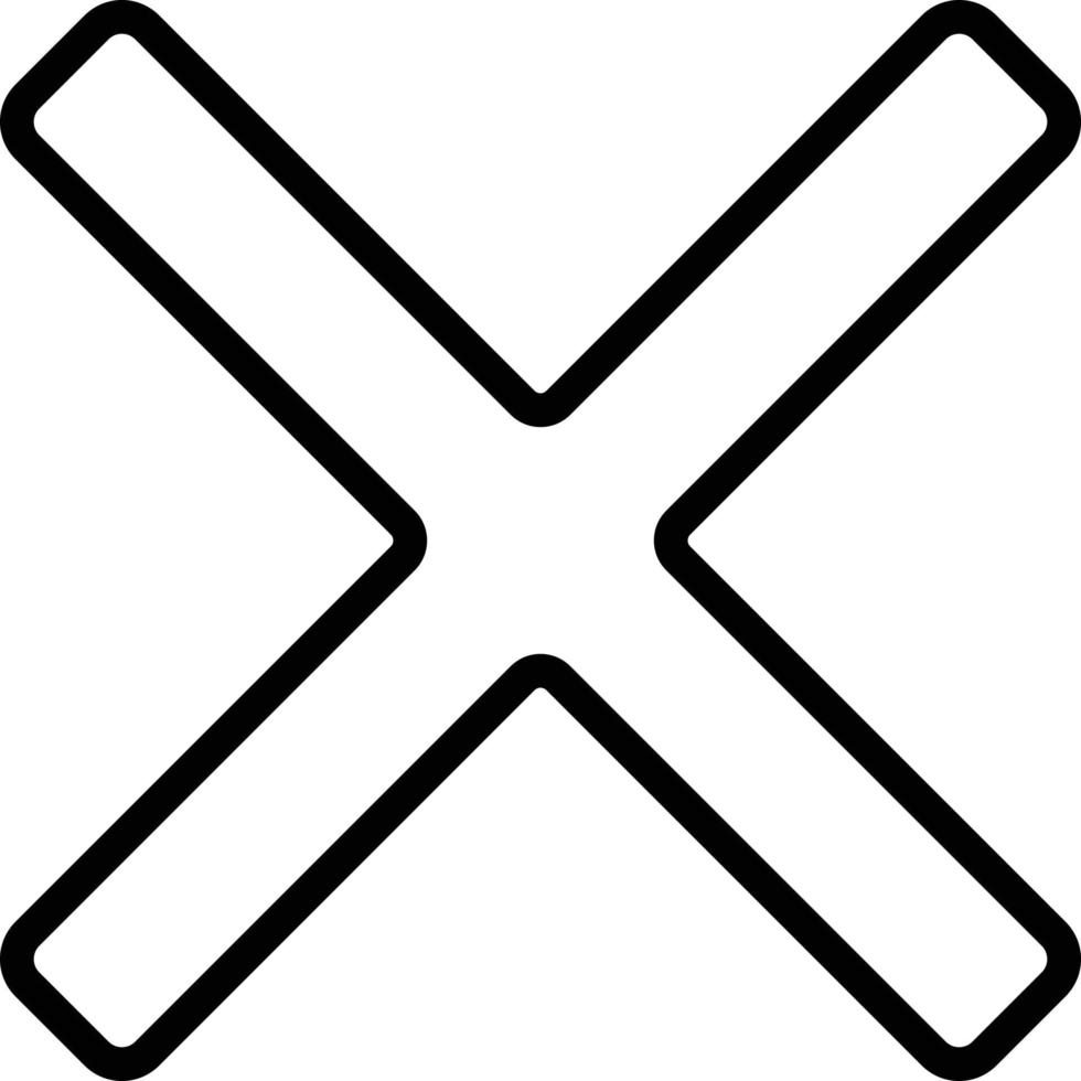 ícone de linha para multiplicado vetor