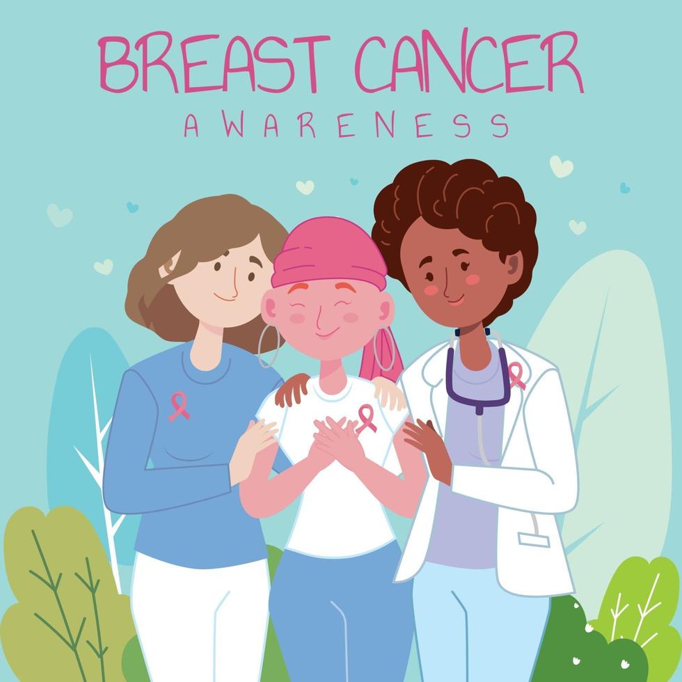 conceito de conscientização do câncer de mama vetor