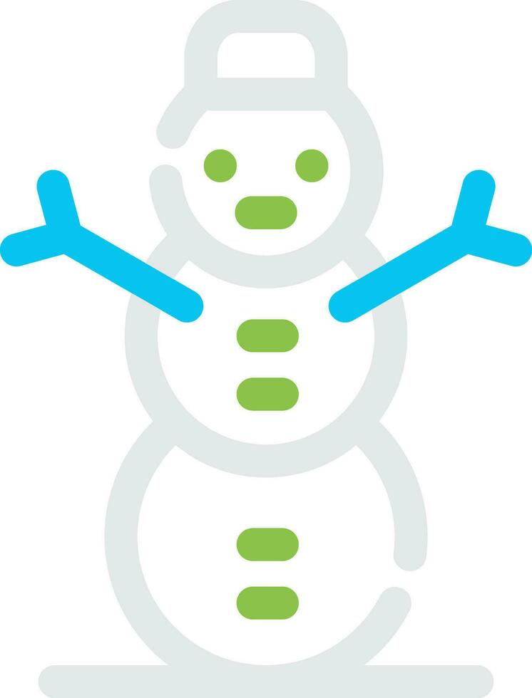 design de ícone criativo de boneco de neve vetor