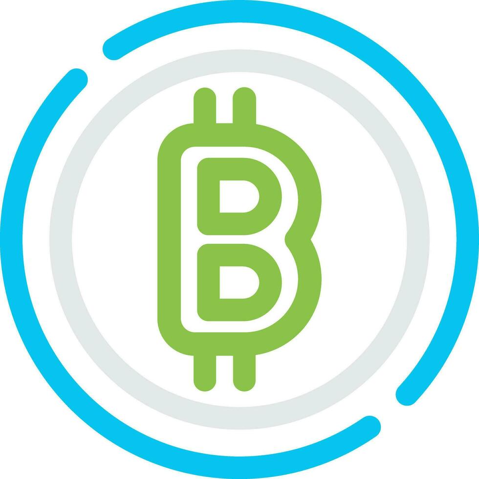 bitcoin criativo ícone Projeto vetor