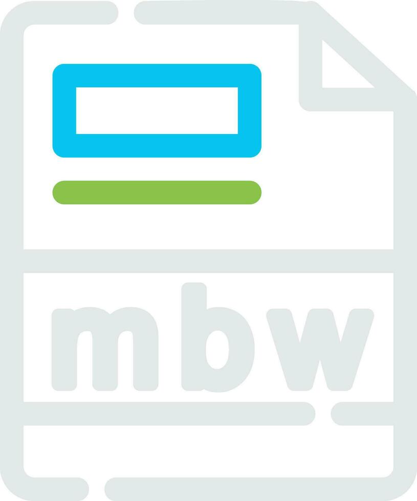 mbw criativo ícone Projeto vetor