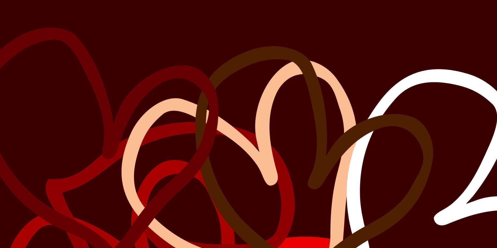 modelo de vetor verde e vermelho claro com corações doodle