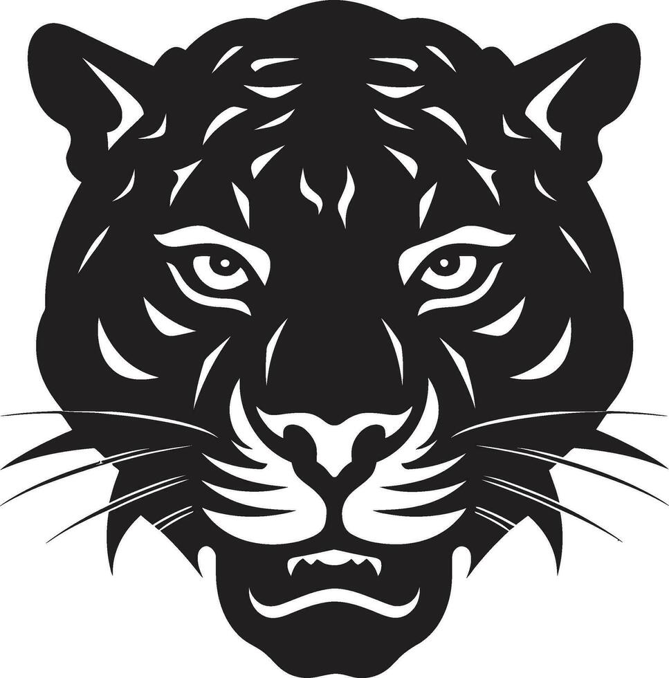 jaguar pontos e bigode emblema mínimo jaguar elegância dentro vetor arte