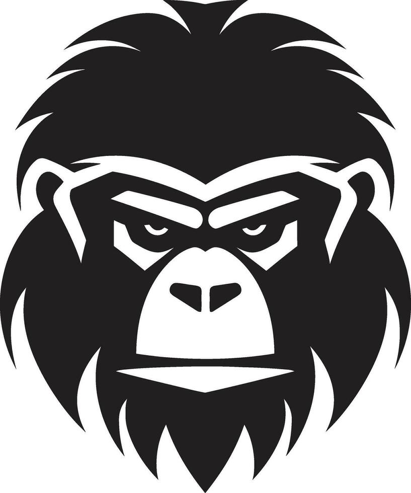 africano babuíno logotipo babuíno face heráldica vetor